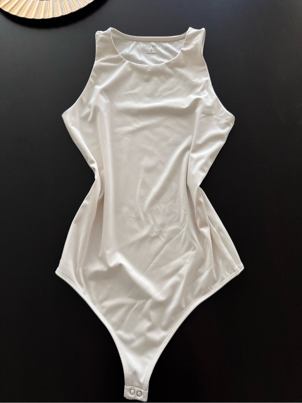 Nine West White Kids Sleeveless One-Piece Bodysuit